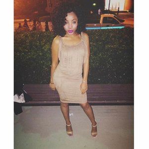 Brown Bodycon Party Dress